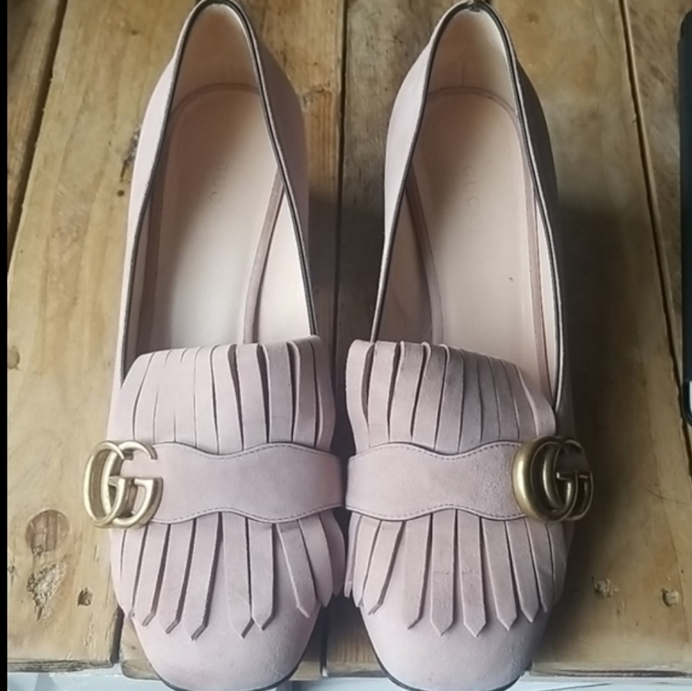 Gucci marmont blush suede